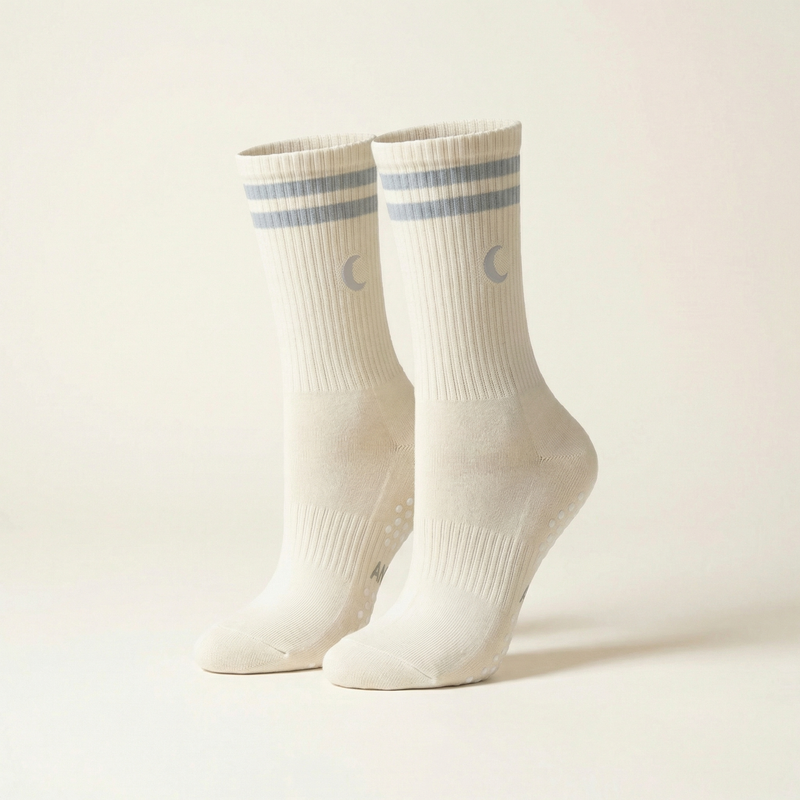 Chaussettes Grip Pilates Moon Edition – Ivoire detail